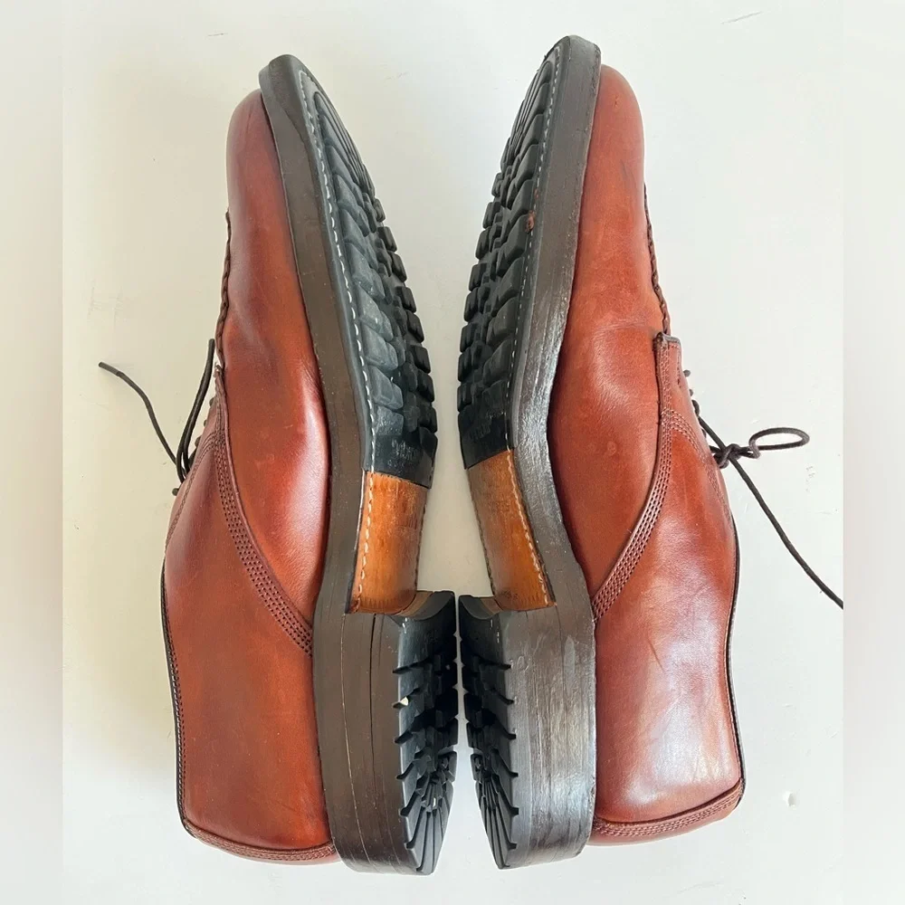 Allen Edmonds Dellwood Brown Leather Oxfords Shoes 8D